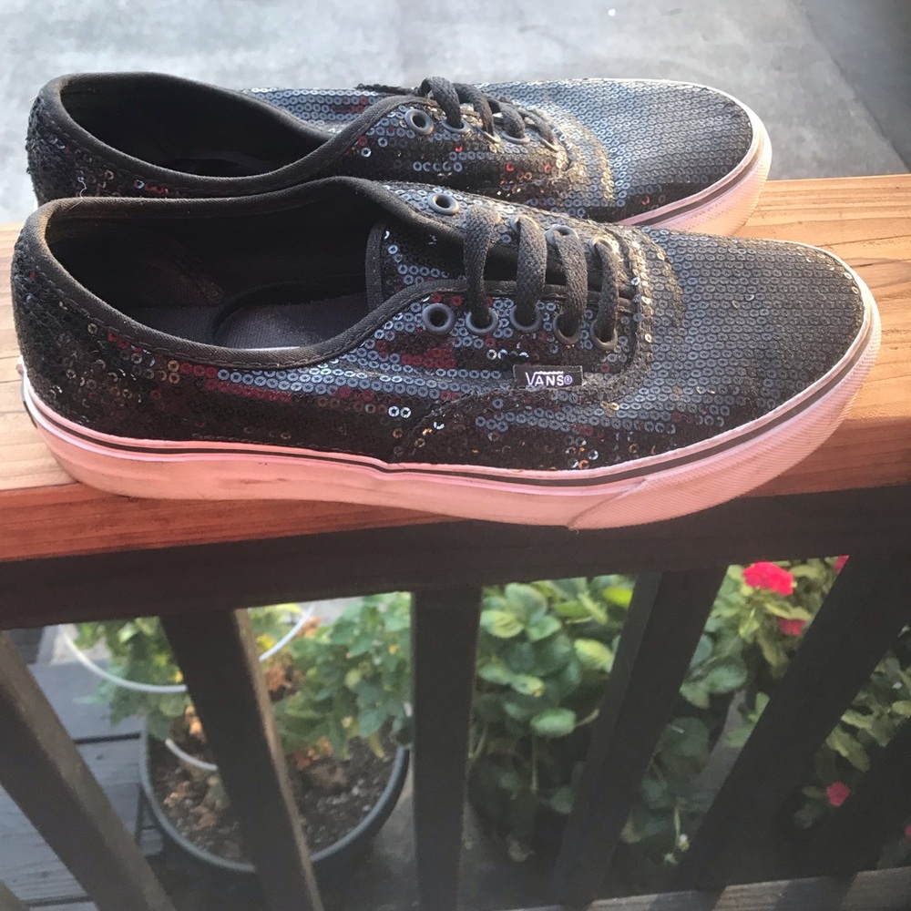 Sequin Black Vans MENS size 7
